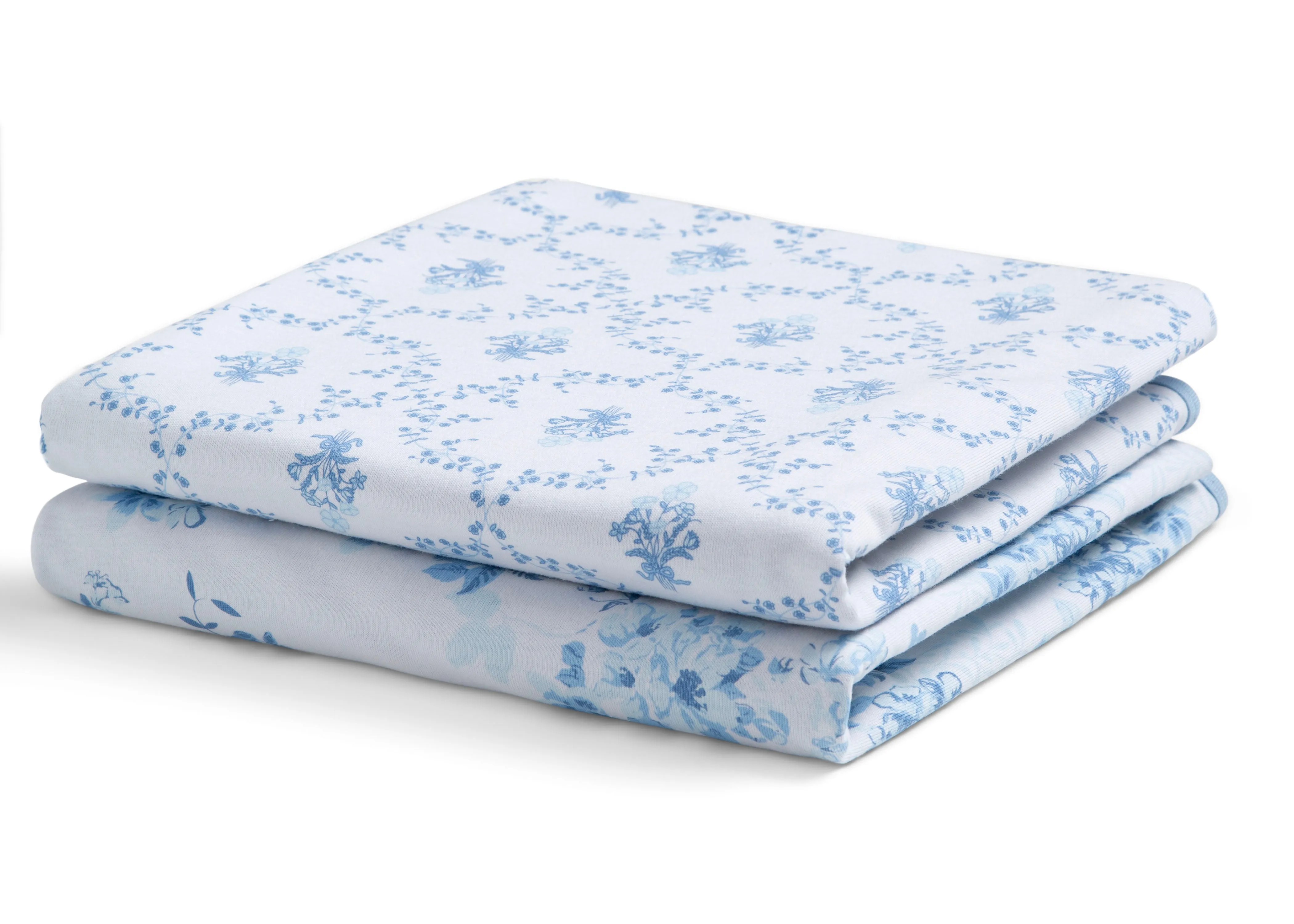 100% Organic Jersey Cotton Baby Receiving Blankets - 2 Pack