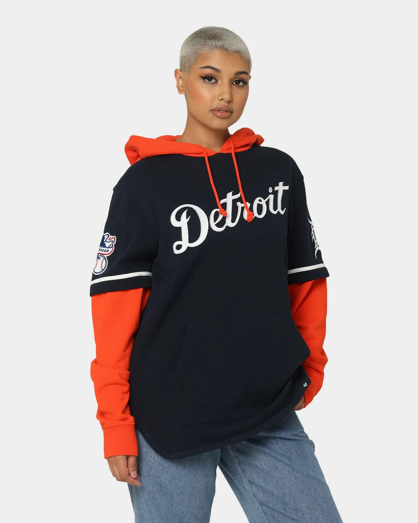 47 Brand Detroit Tigers Shortstop Hoodie Fall Navy