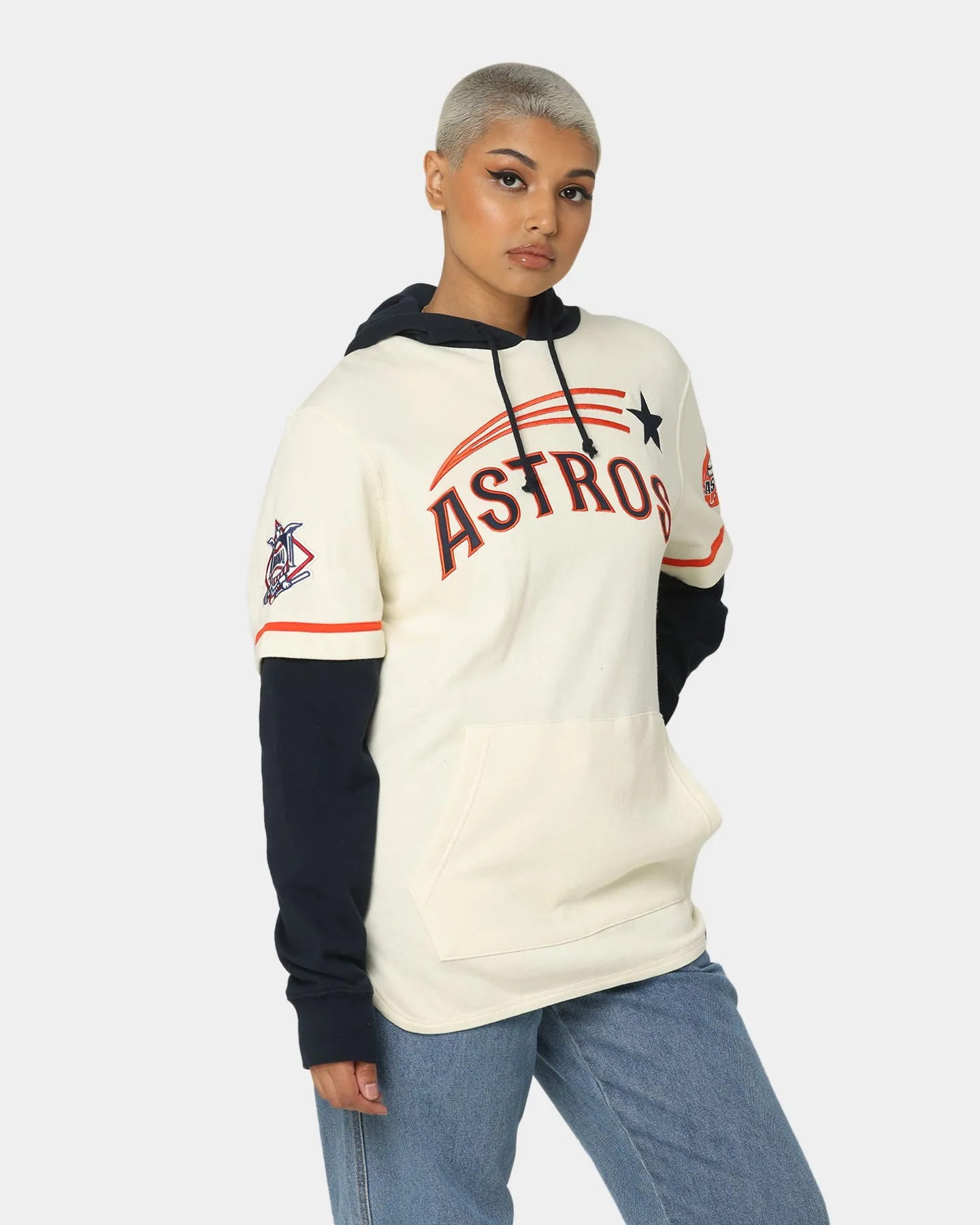 47 Brand Houston Astros Shortstop Hoodie Cream