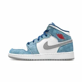 AIR JORDAN 1 MID SE FRENCH BLUE LIGHT STEEL GS (YOUTH) 2022