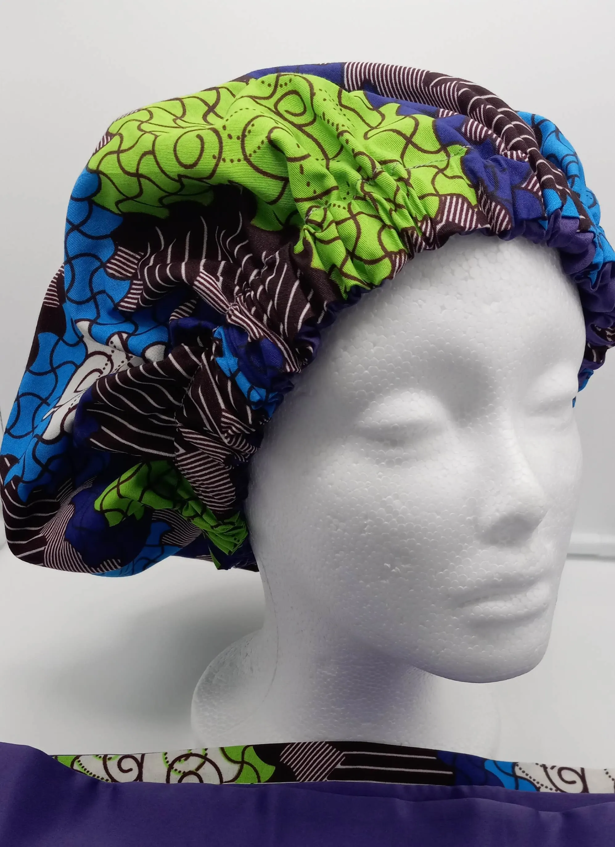 Ankara Sleep Bonnet with Tie