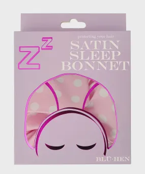 Artico - Bluhen - Pink Polka Dot Satin Sleep Bonnet