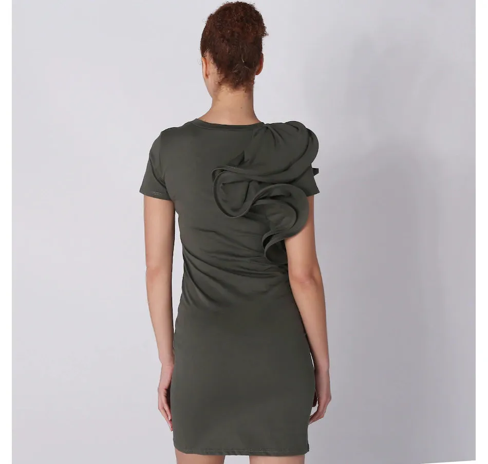 Astrid Reset Ruffle Dress in Cargo