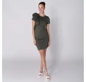 Astrid Reset Ruffle Dress in Cargo