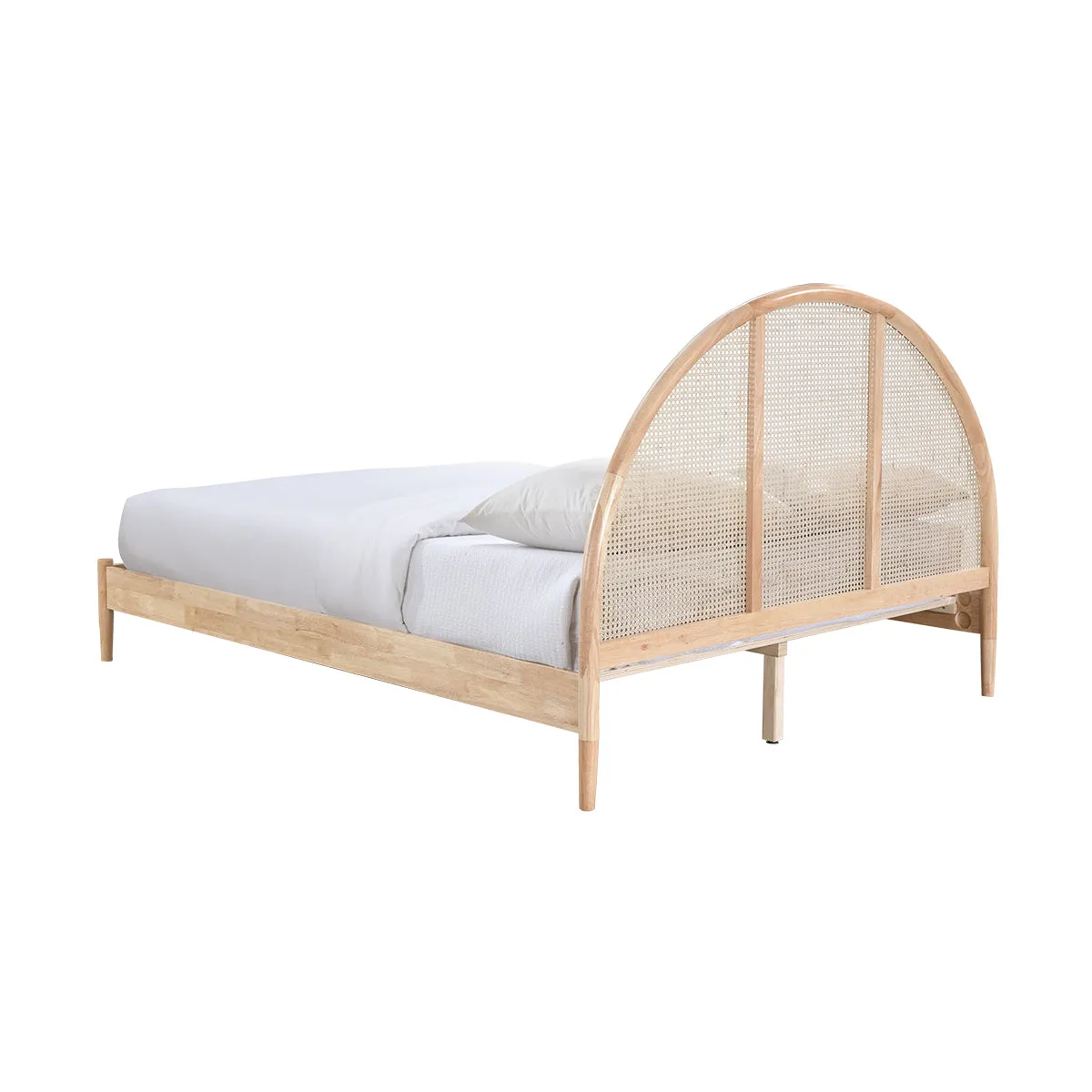 Avery Arch Rattan Queen Bed (Oak)