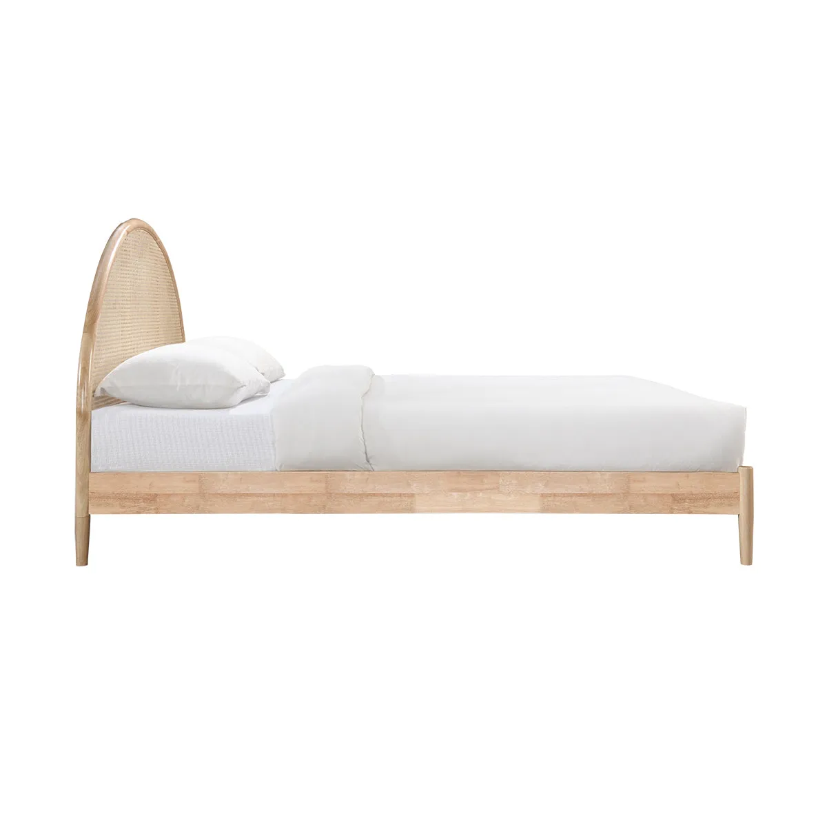 Avery Arch Rattan Queen Bed (Oak)