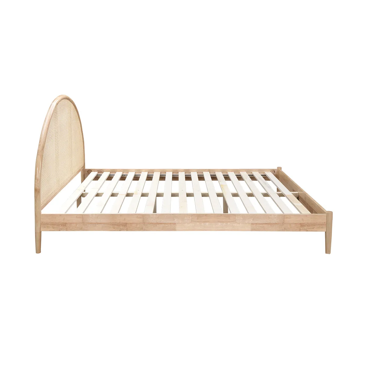 Avery Arch Rattan Queen Bed (Oak)