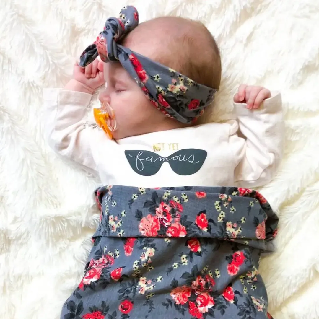 BABY SWADDLE AND HEADBAND