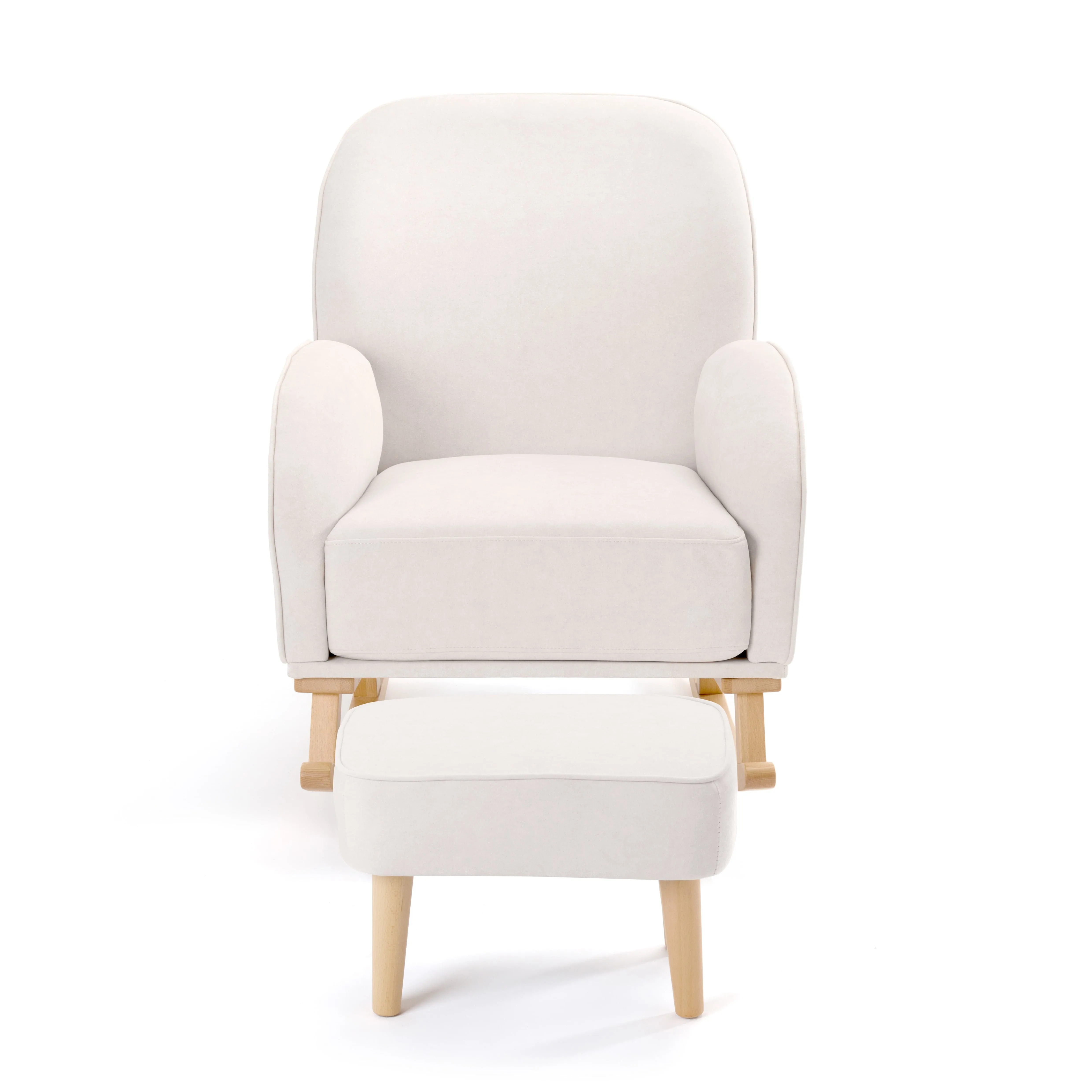 Babymore Freya Nursing Chair with Stool - Cream