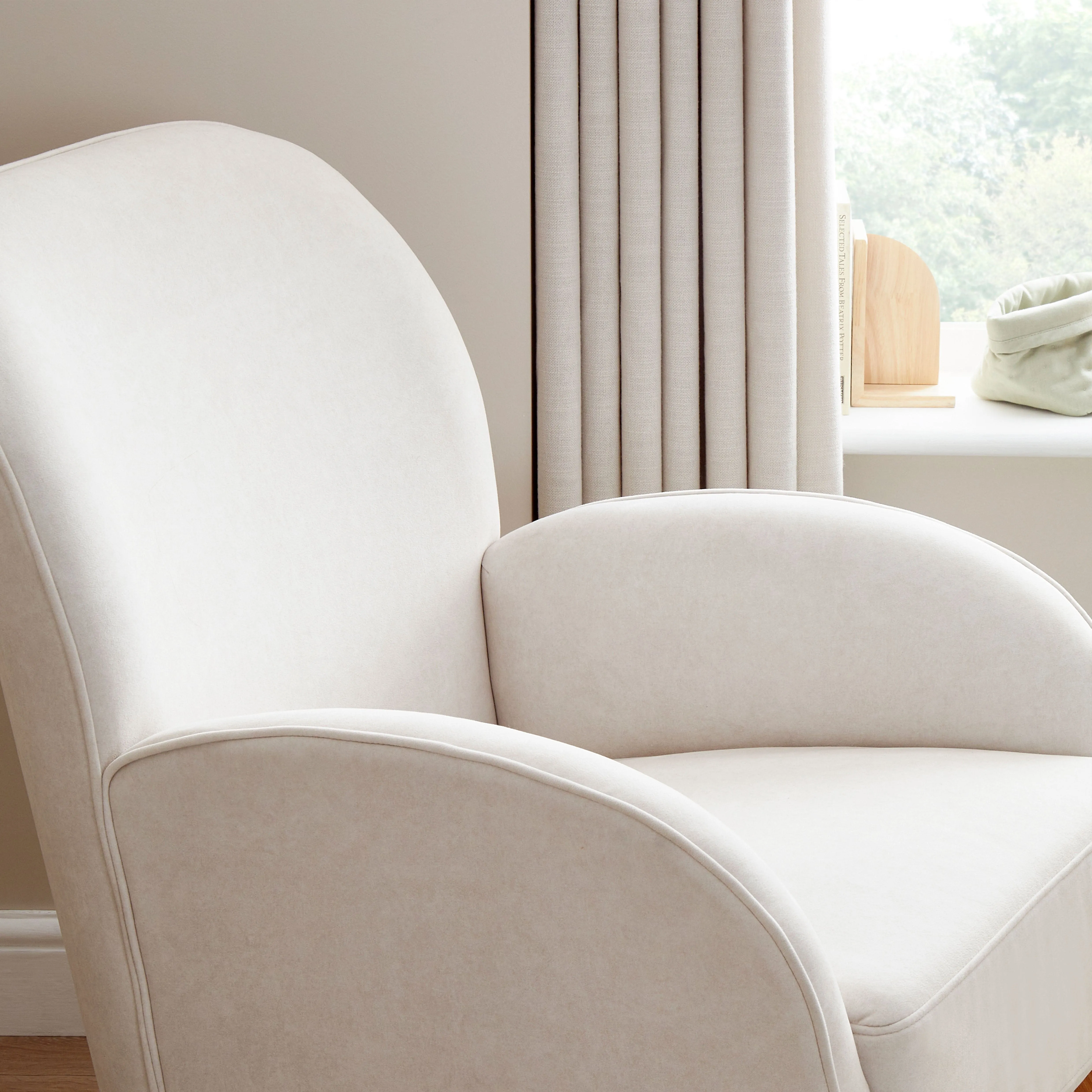 Babymore Freya Nursing Chair with Stool - Cream