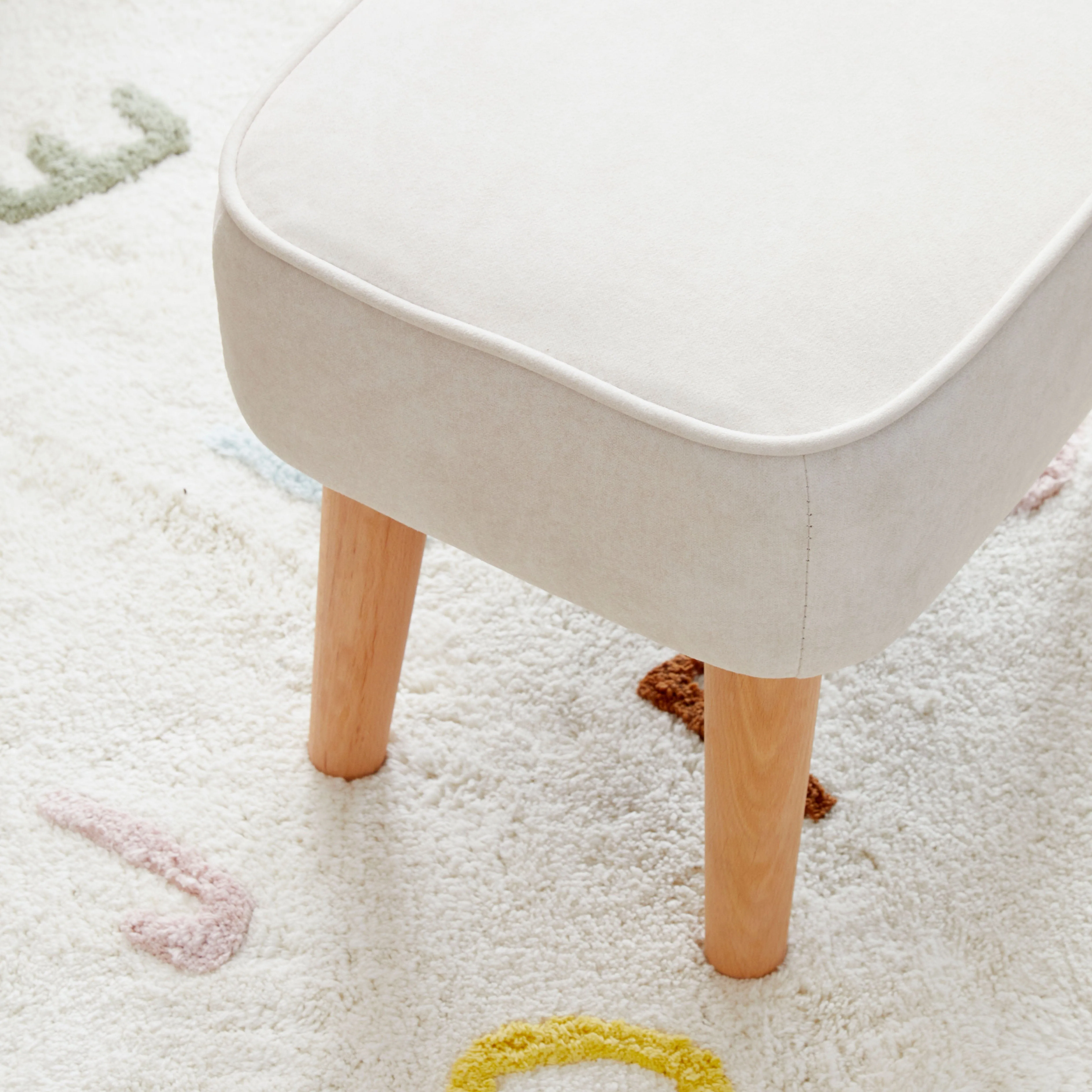 Babymore Freya Nursing Chair with Stool - Cream