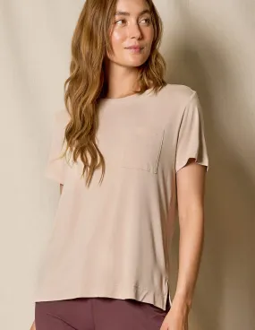 Bamboo Pocket Sleep Tee - Almond