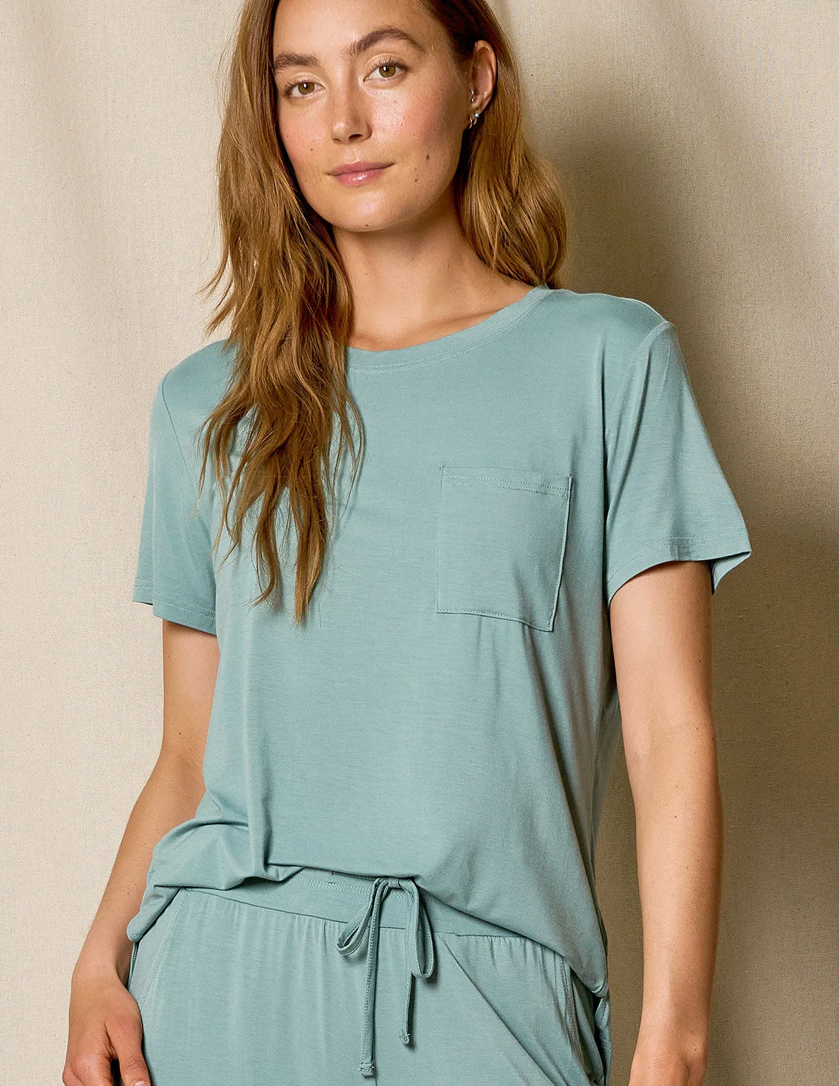 Bamboo Pocket Sleep Tee - Mineral