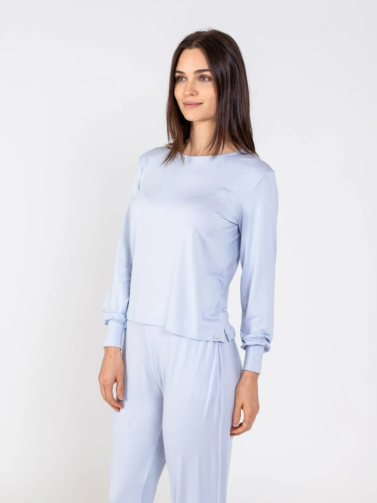 Bamboo Silk Long Sleeve Sleep Shirt