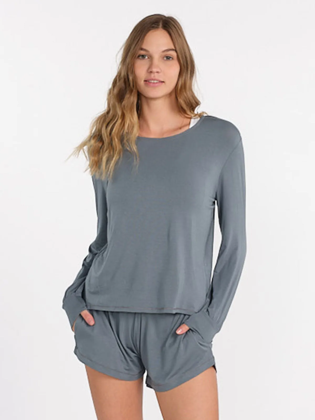 Bamboo Silk Long Sleeve Sleep Shirt