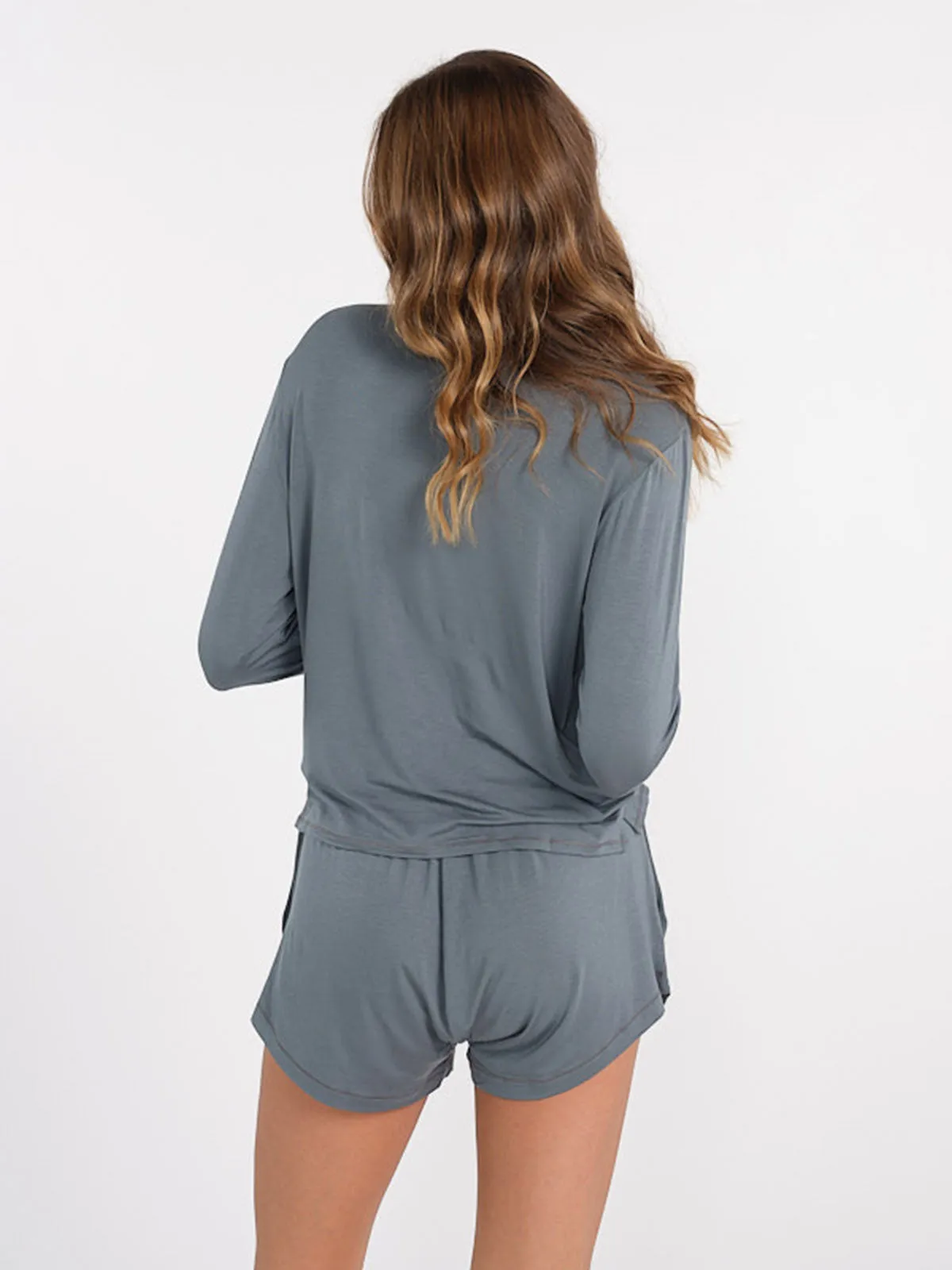 Bamboo Silk Long Sleeve Sleep Shirt