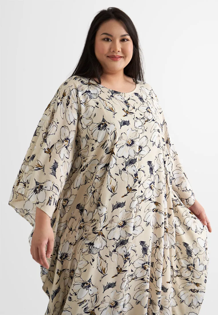 Bathia Cotton Rayon Lounge Caftan Dress