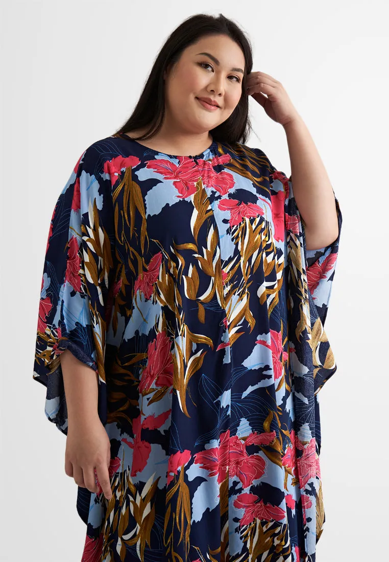 Bathia Cotton Rayon Lounge Caftan Dress