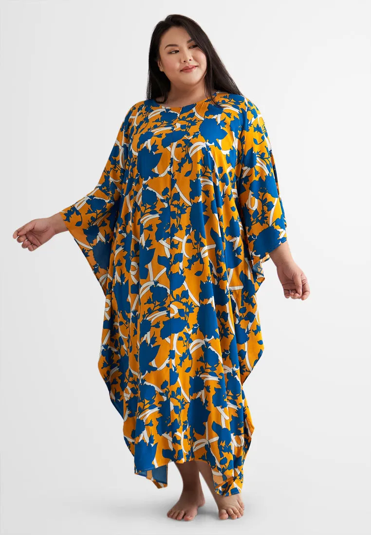 Bathia Cotton Rayon Lounge Caftan Dress