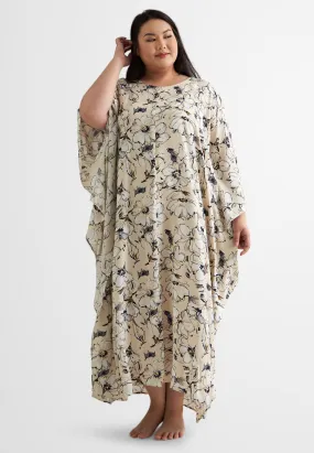 Bathia Cotton Rayon Lounge Caftan Dress