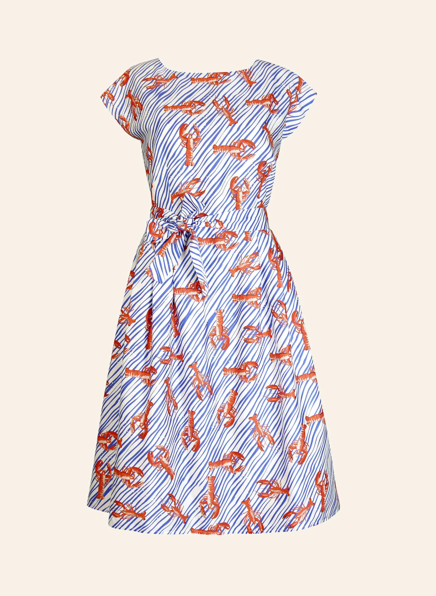 Beatrice Dress - Ivory Lobster