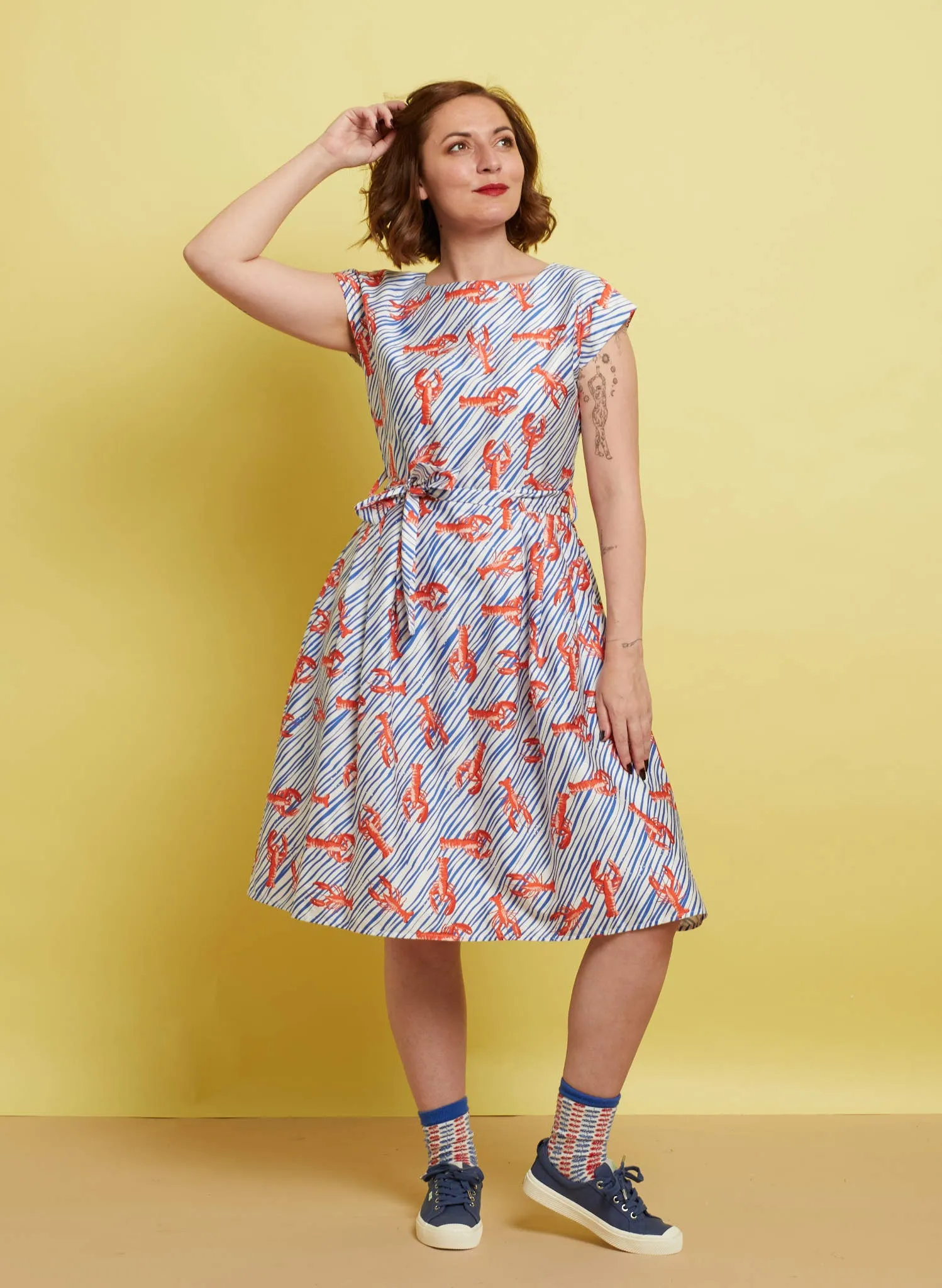 Beatrice Dress - Ivory Lobster