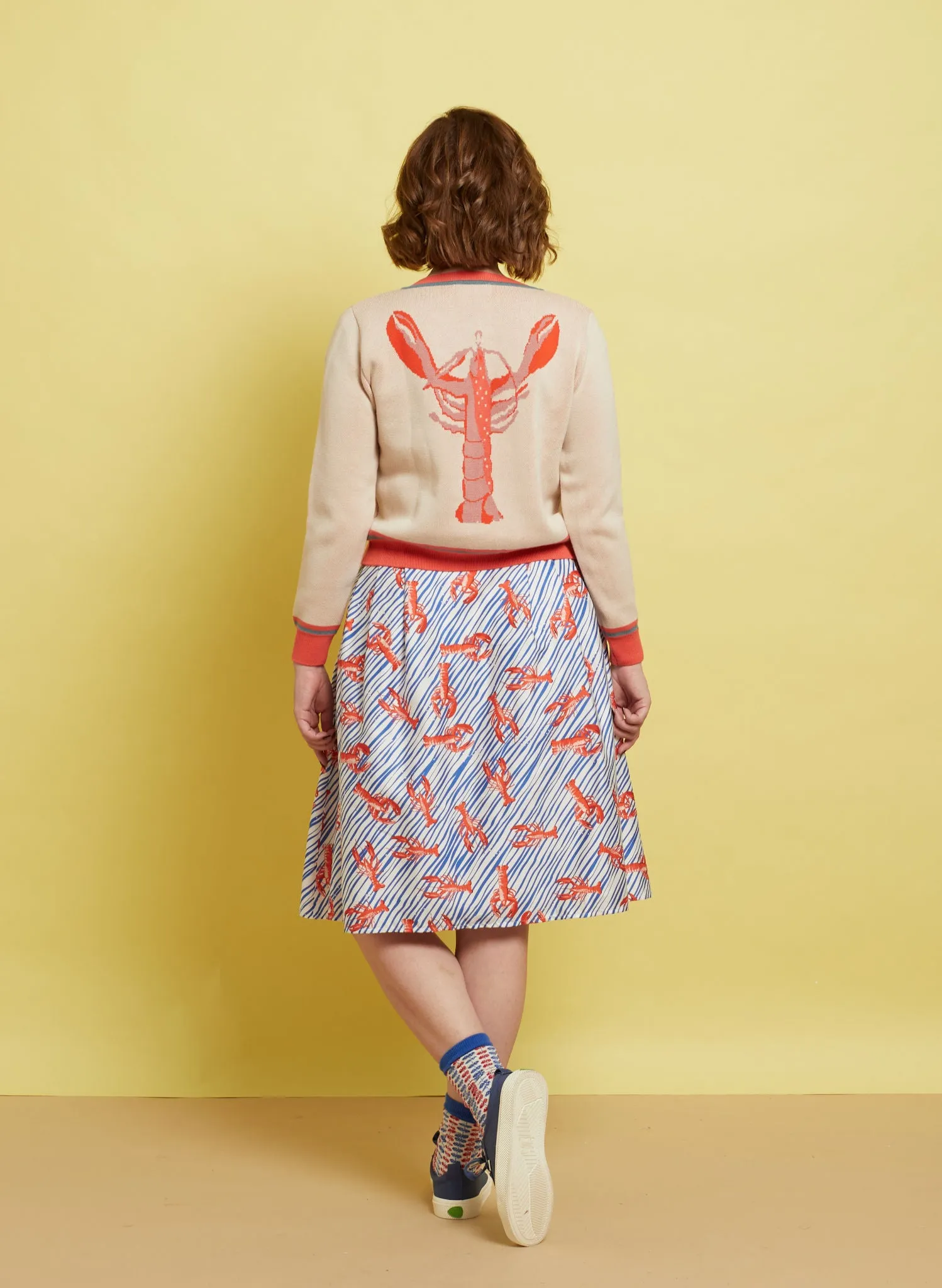 Beatrice Dress - Ivory Lobster