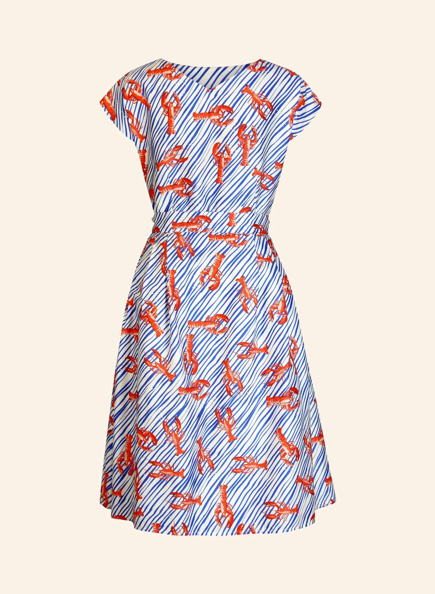 Beatrice Dress - Ivory Lobster