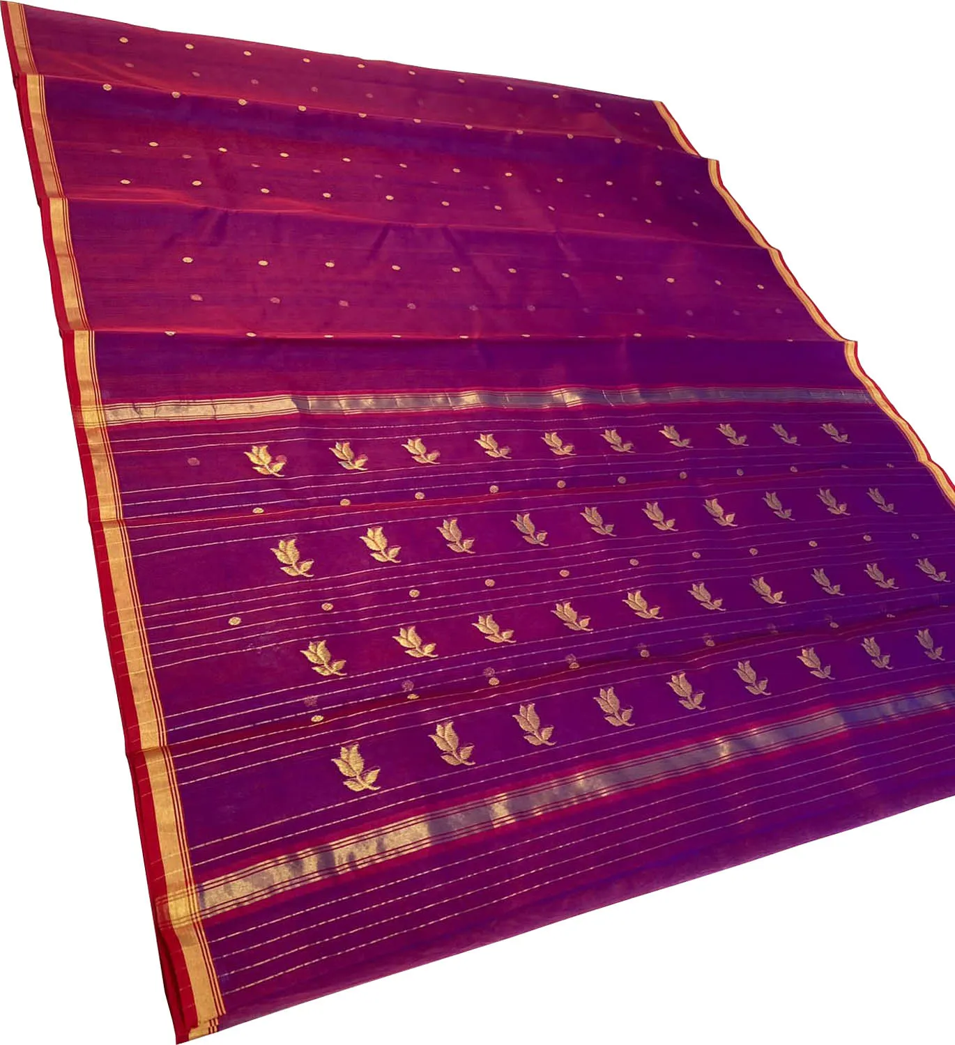 Beautiful Pink Chanderi Handloom Silk Saree