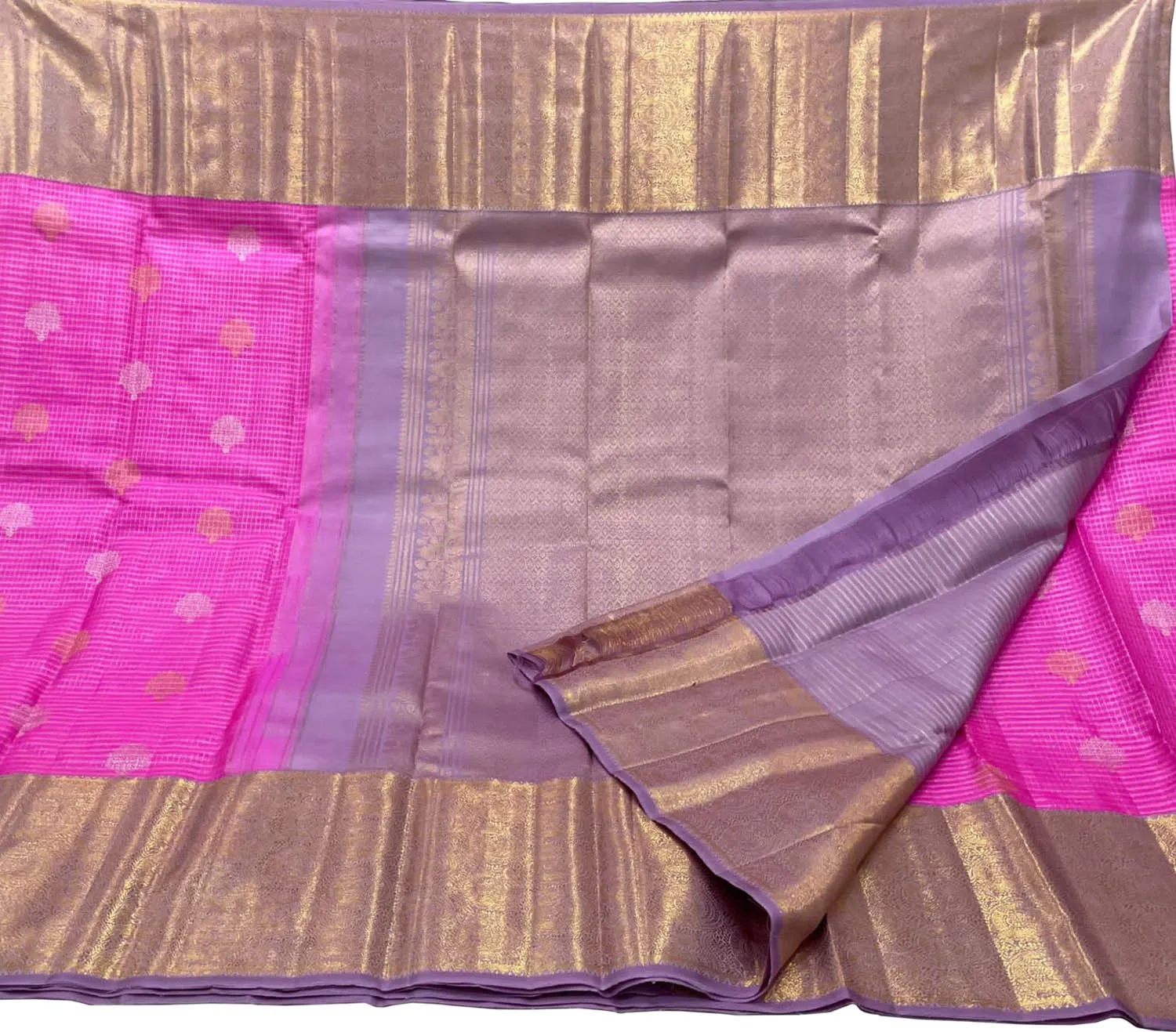 Beautiful Pink Kanjeevaram Silk Saree