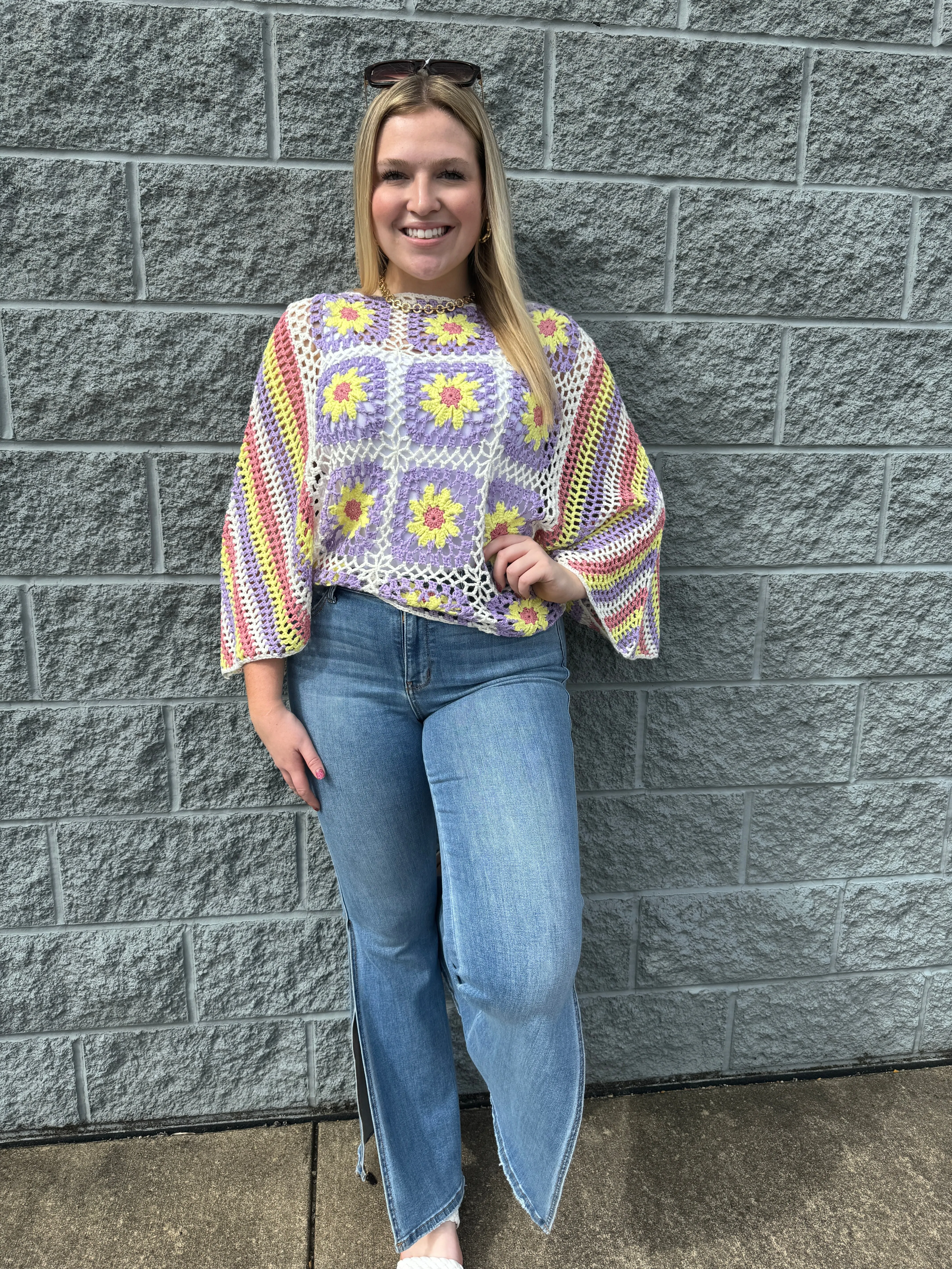 Bee - A Handmade Panel Square Sweater