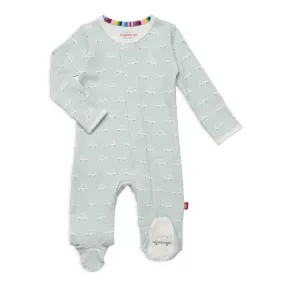 beep beep time for sleep organic cotton magnetic parent favorite footie