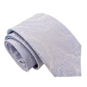 Blue Daisy Paisley Silk Wedding Tie