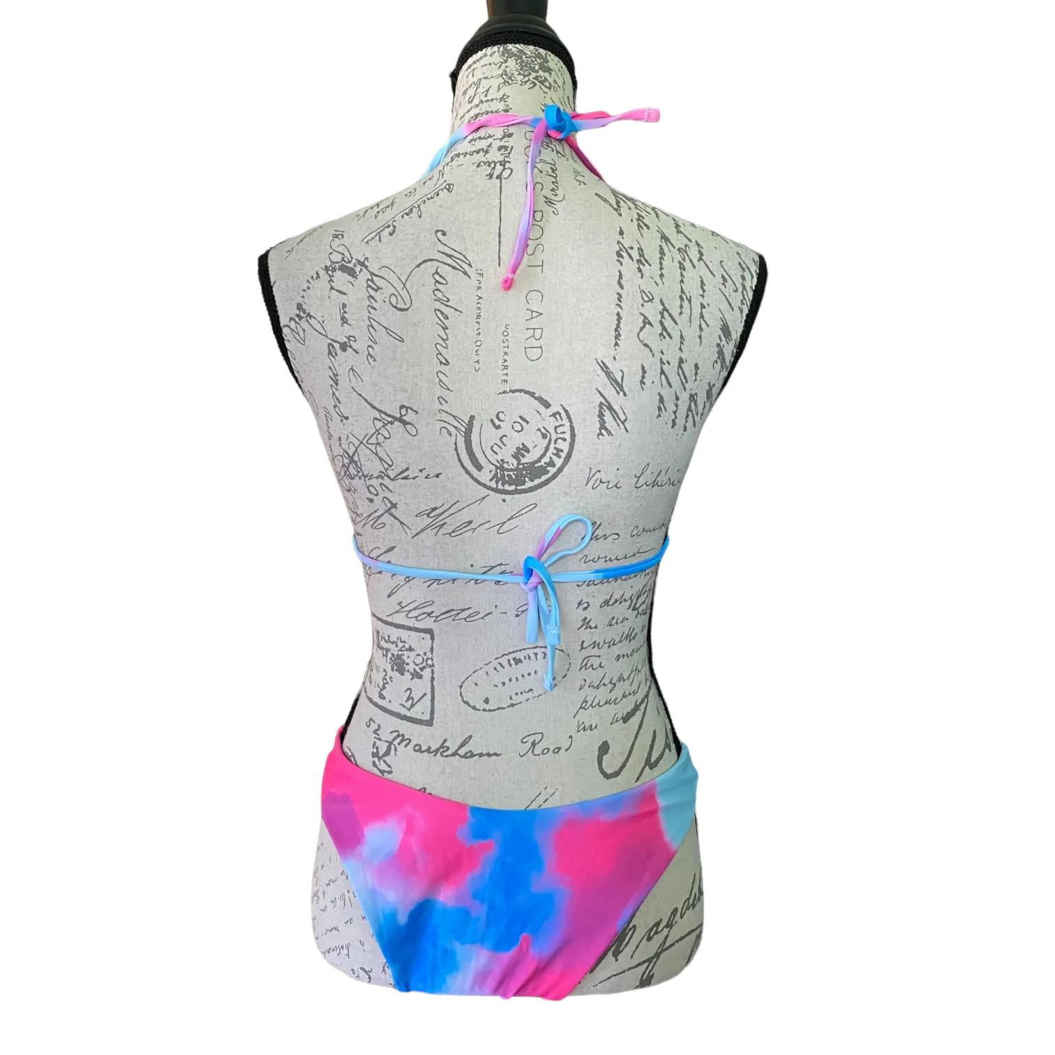 Blue Pink Fun Bikini Set NEW Size X-Large