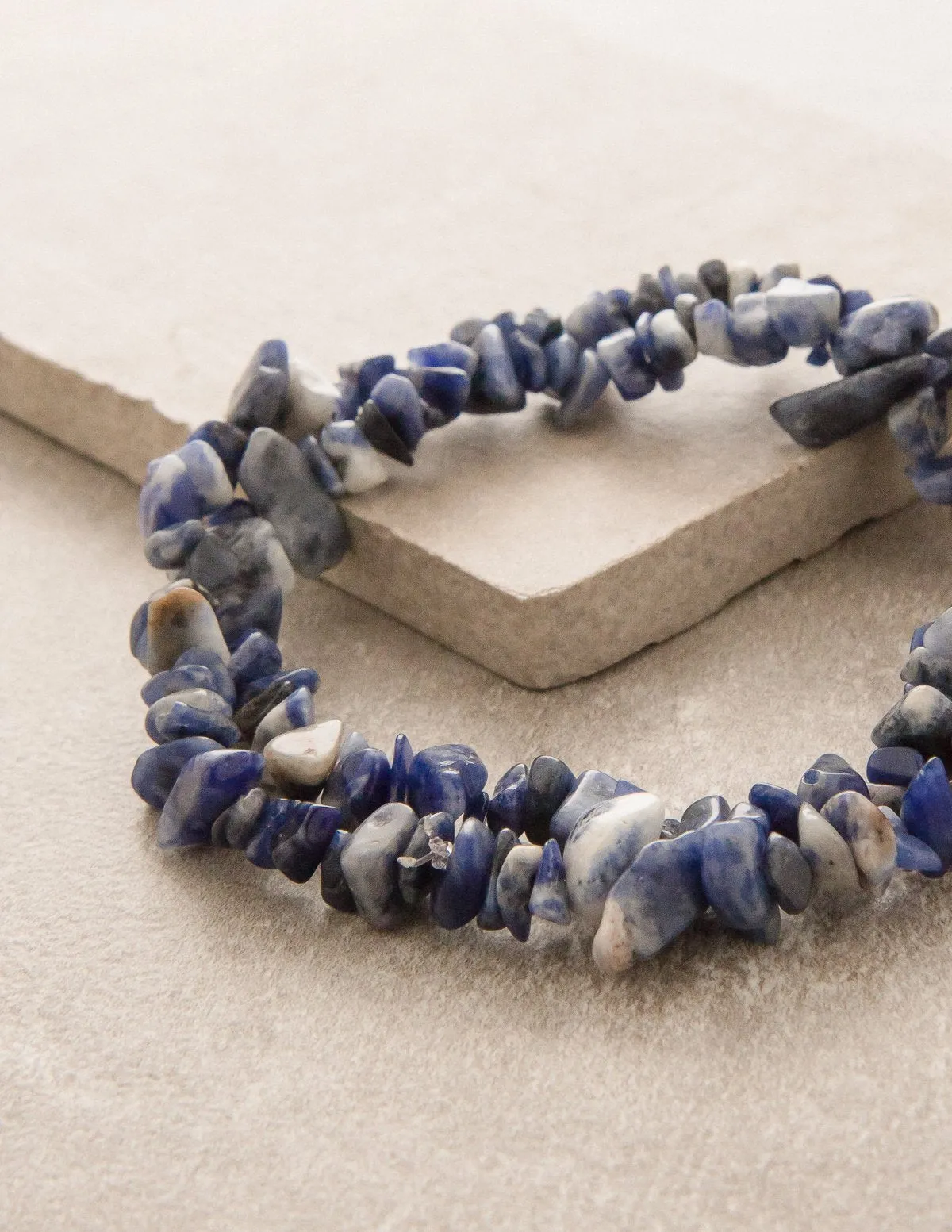 Blue Sodalite Gemstone Chip Necklace