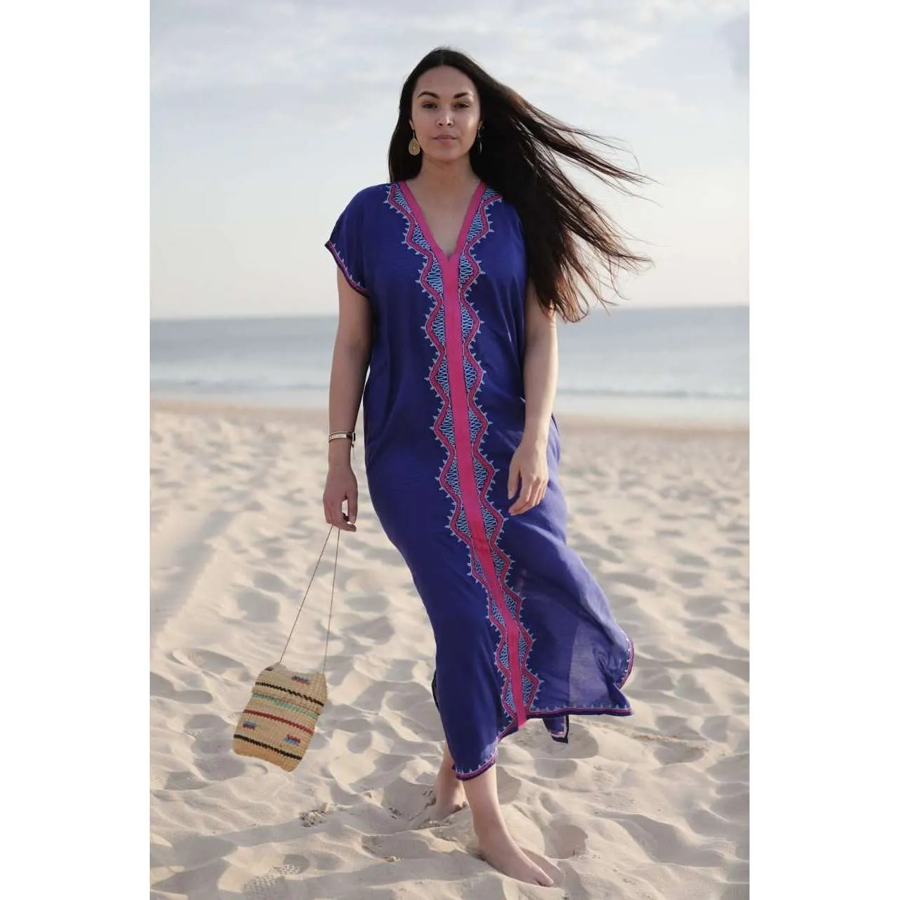 Blue Zahra Boho Trendy Kaftan-Moroccan kaftan