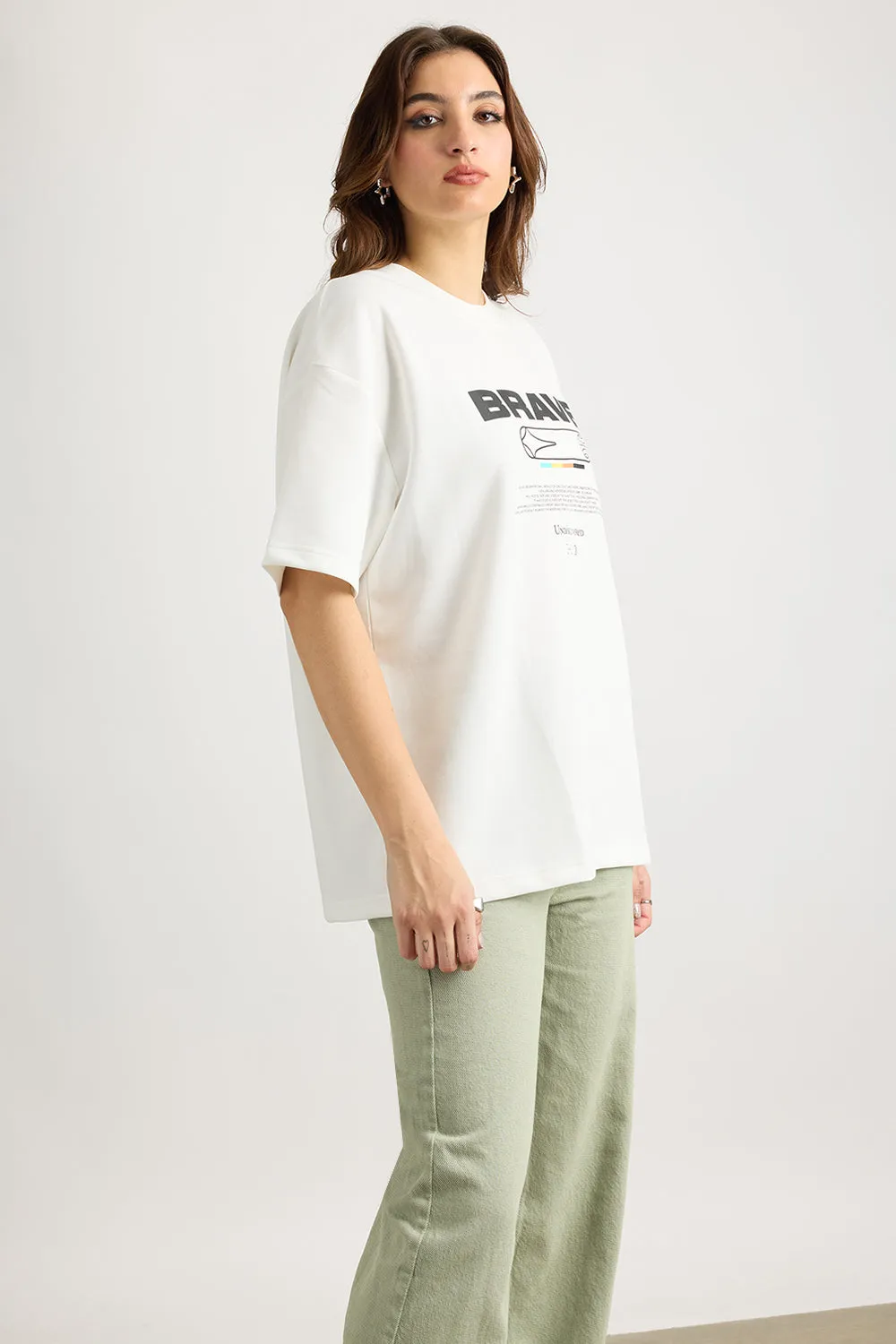 Brave White Tee