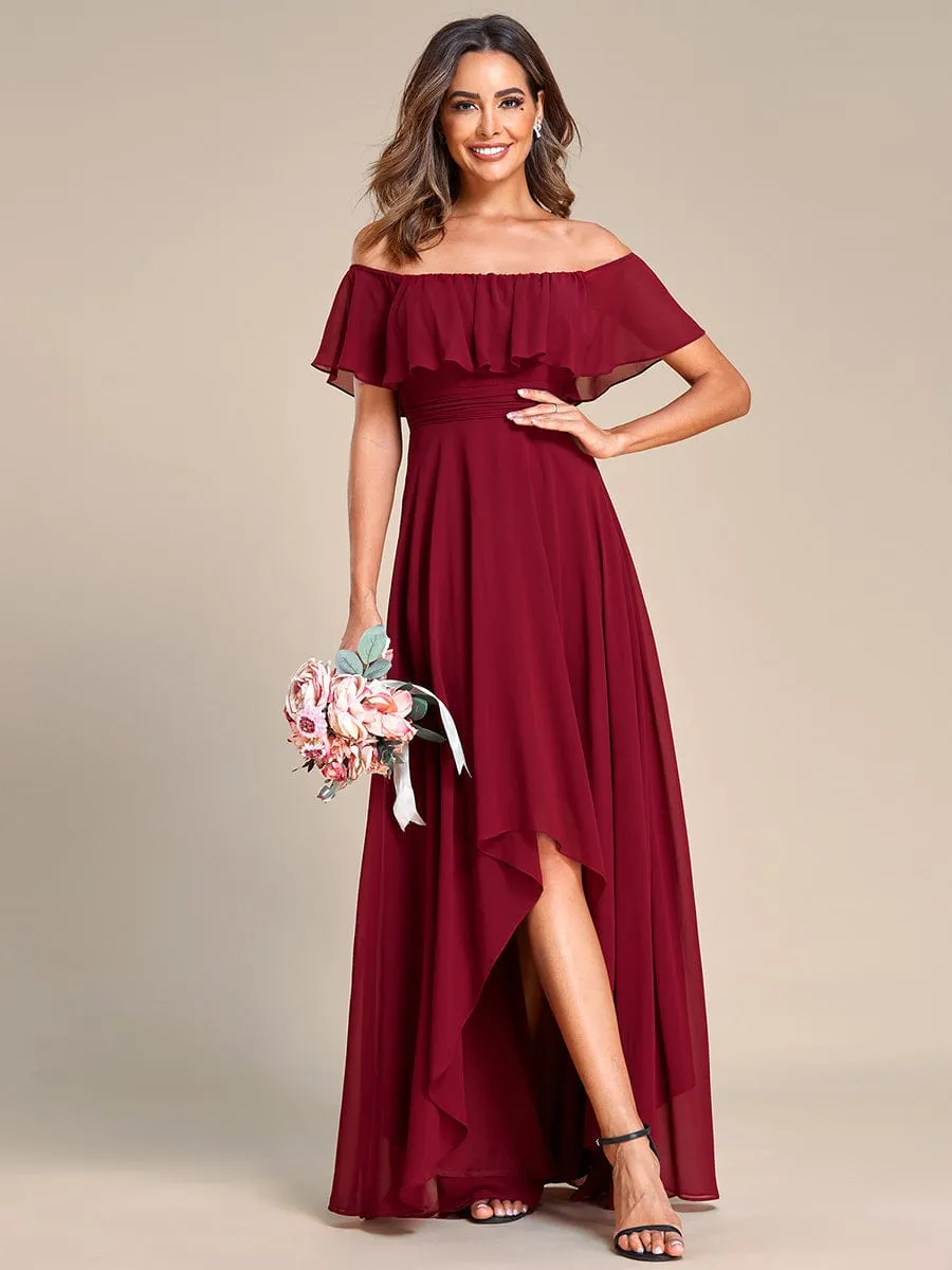 Burgundy Bridesmaid Gowns