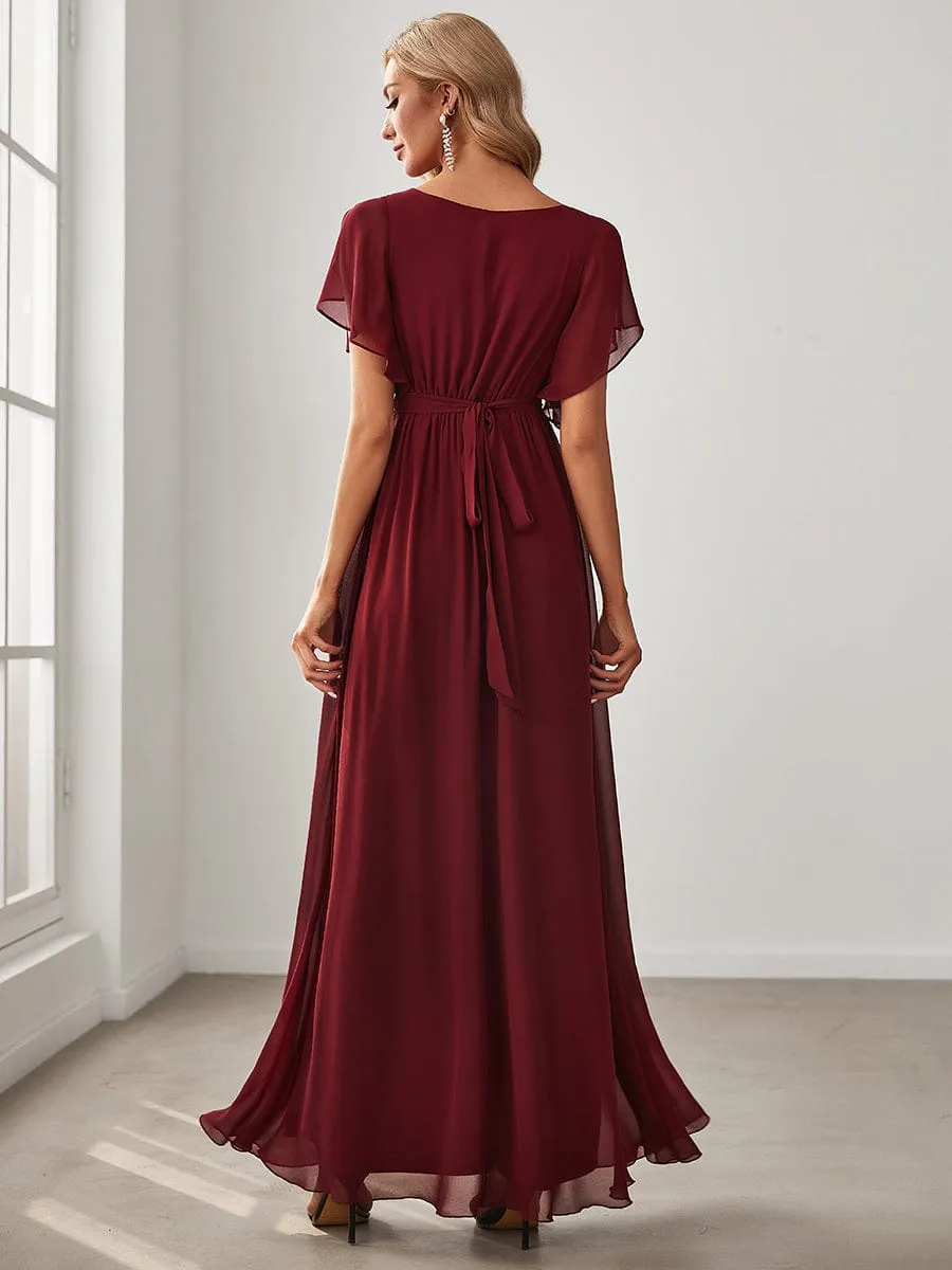 Burgundy Bridesmaid Gowns