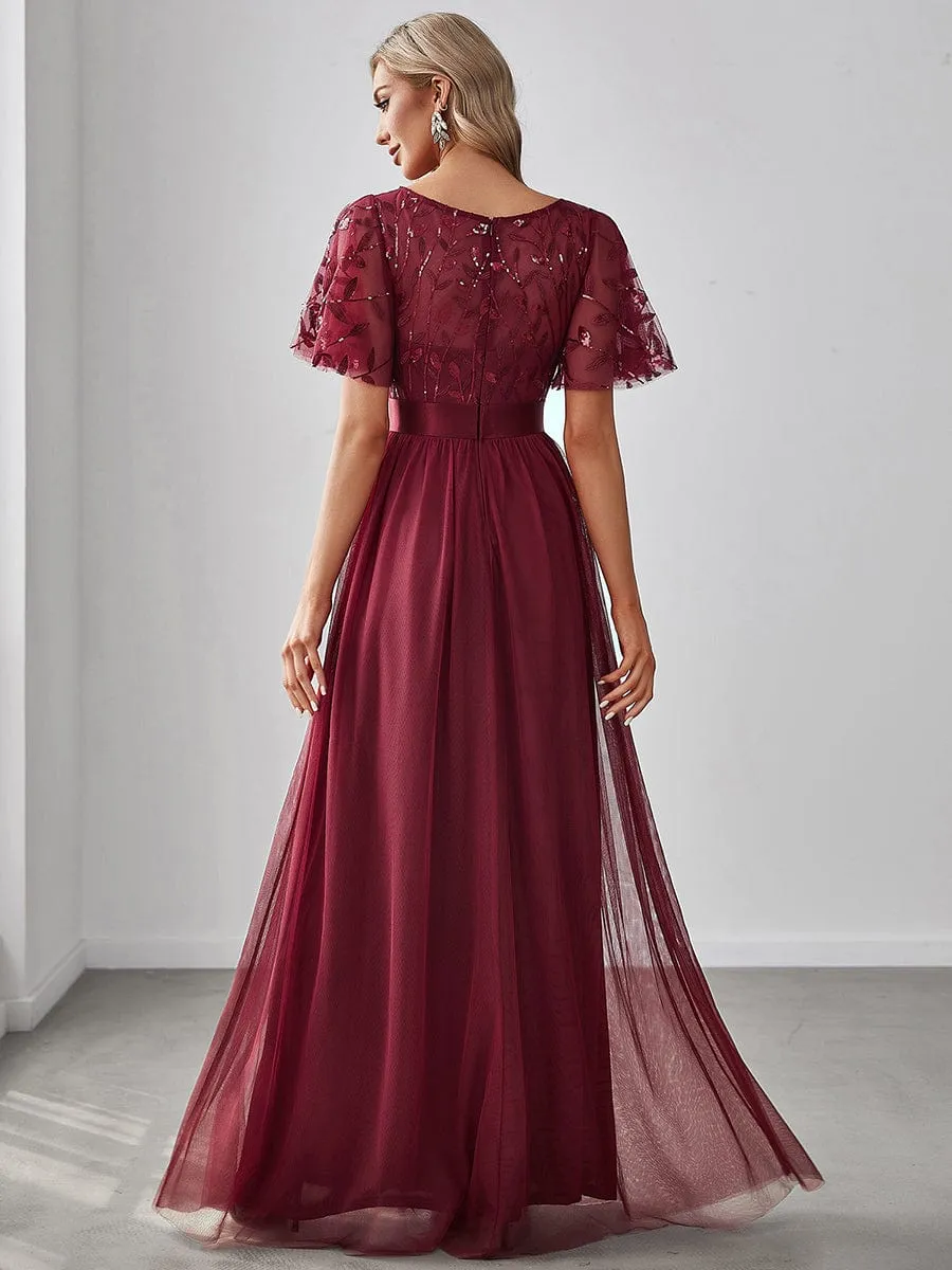 Burgundy Bridesmaid Gowns