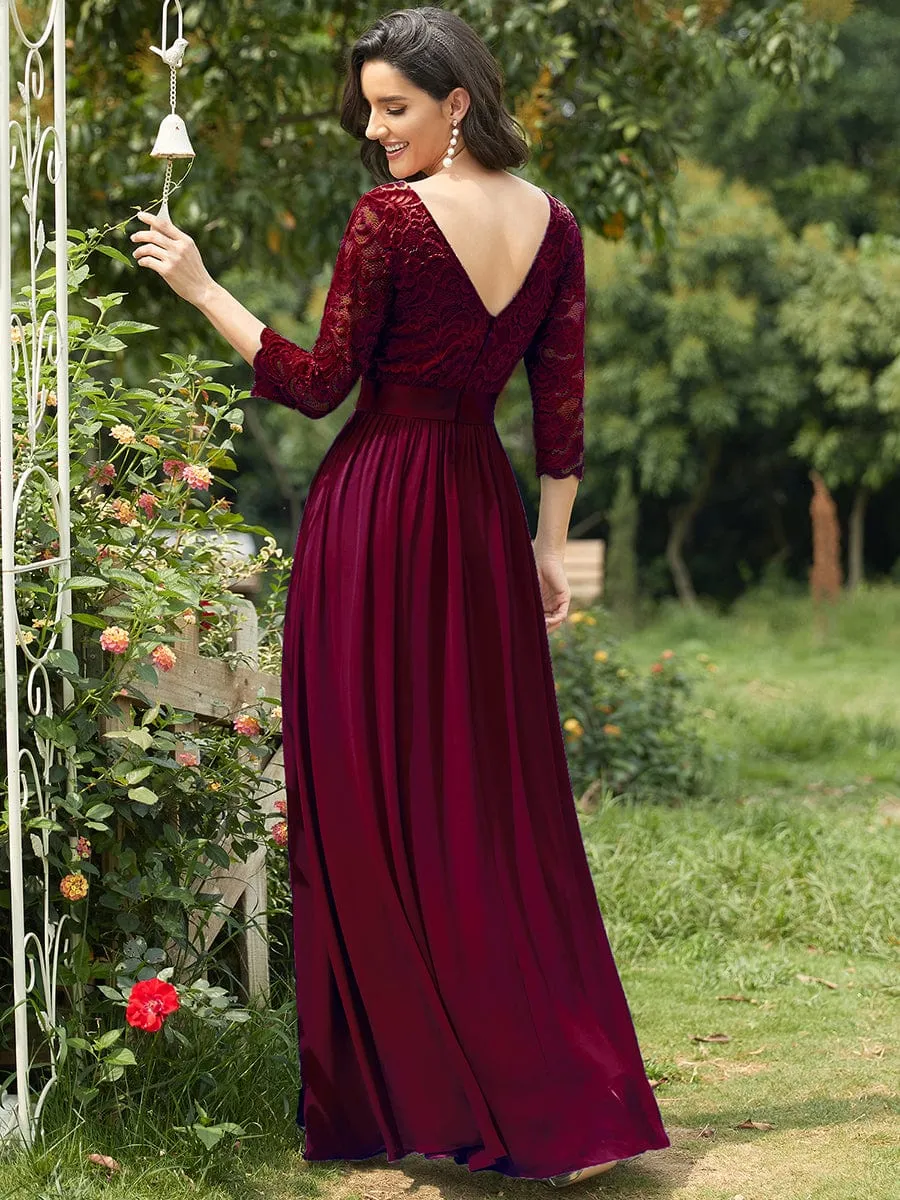 Burgundy Bridesmaid Gowns