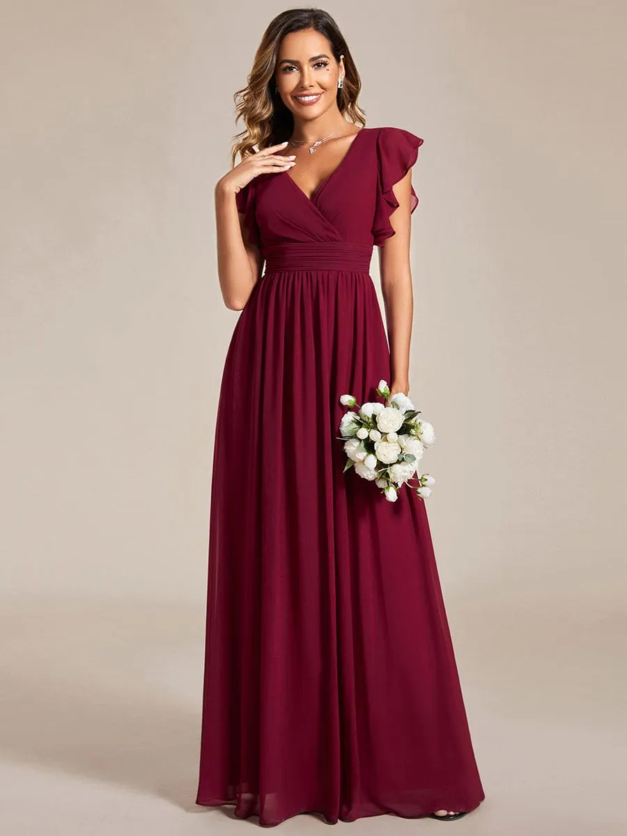 Burgundy Bridesmaid Gowns