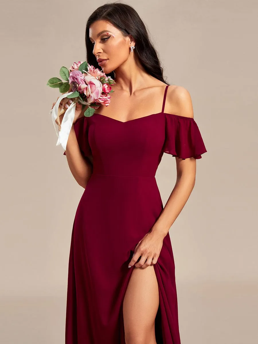 Burgundy Bridesmaid Gowns