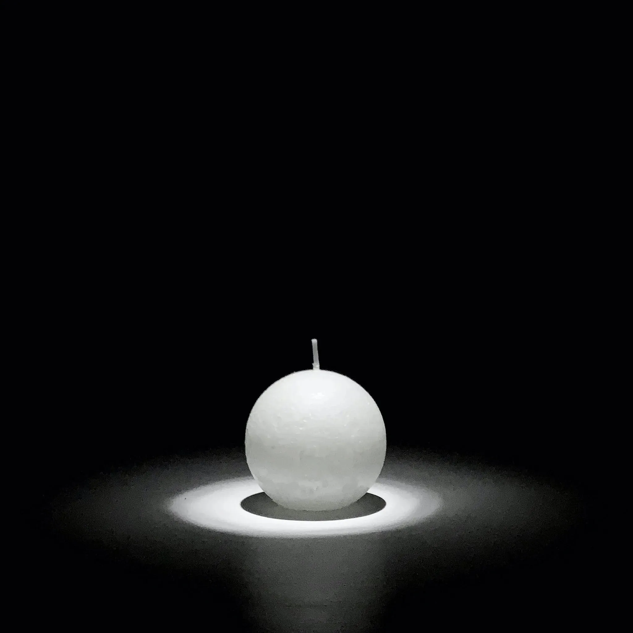 Candle Kiosk Sphere Candle - Pure White