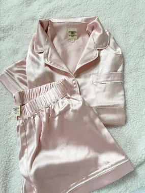 Champagne Pink Short Sleeve Pajama Top