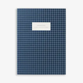 CHECK LARGE NOTEBOOK // DARK BLUE