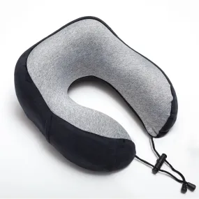 Classic Memory Foam Travel Ergonomic Neck Pillow - Black