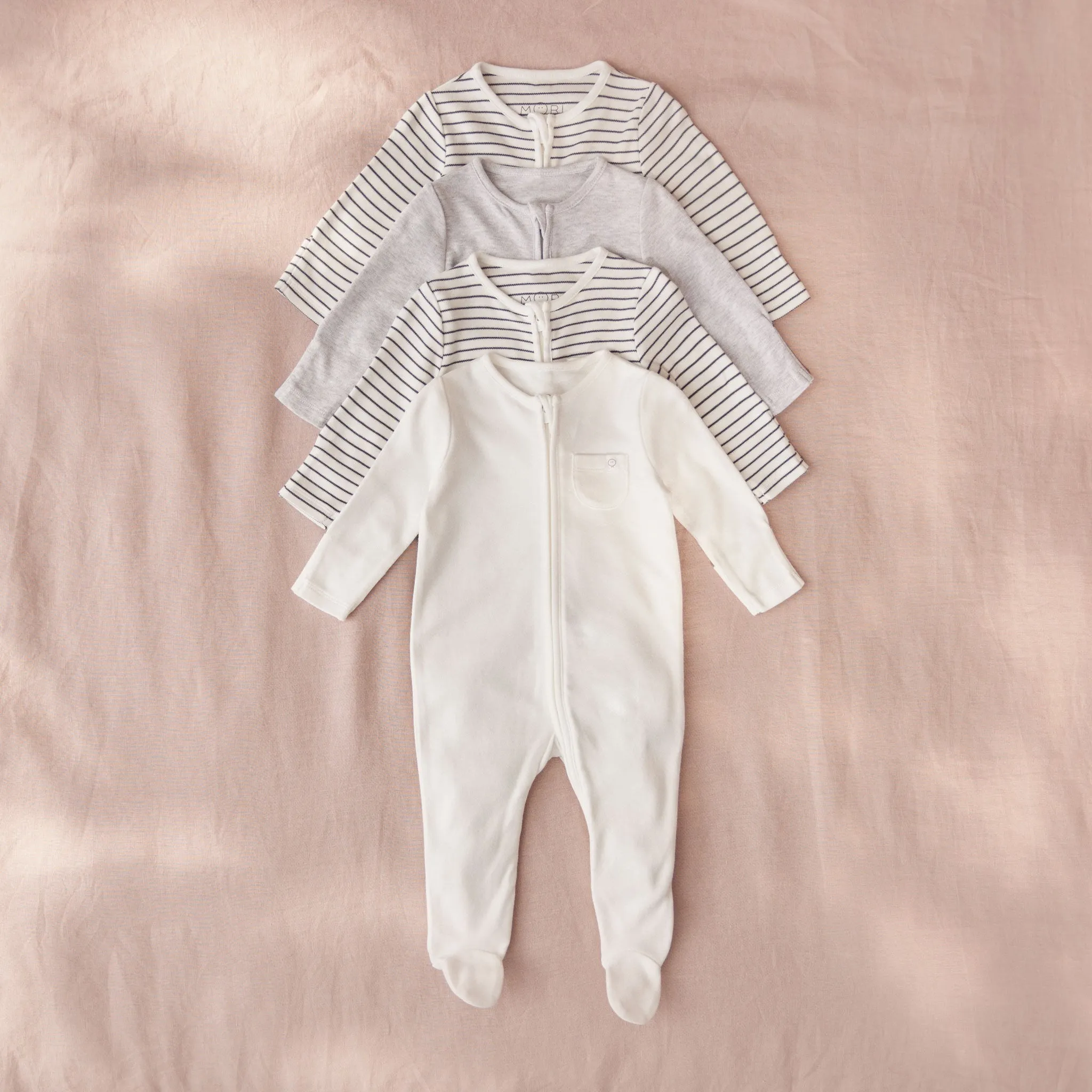 Clever Zip Baby Pajamas 4 Pack