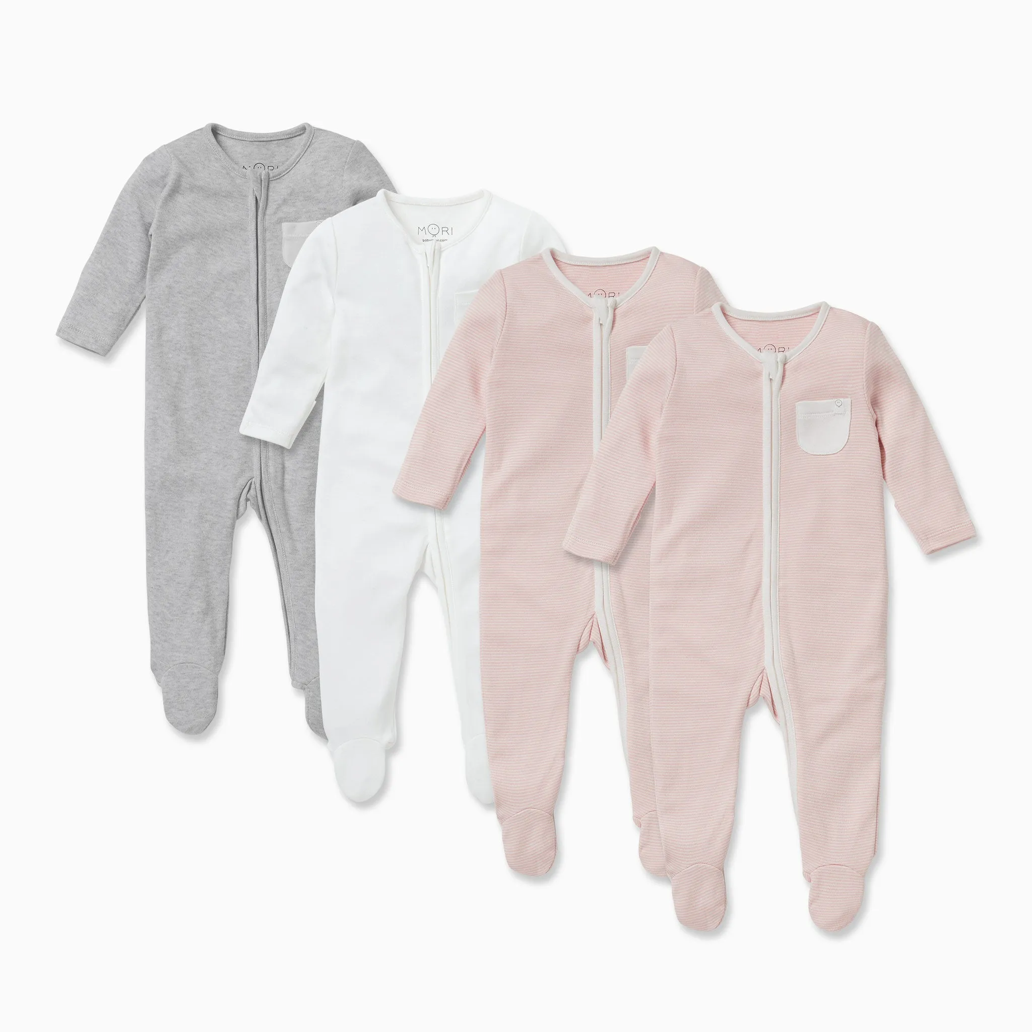 Clever Zip Baby Pajamas 4 Pack