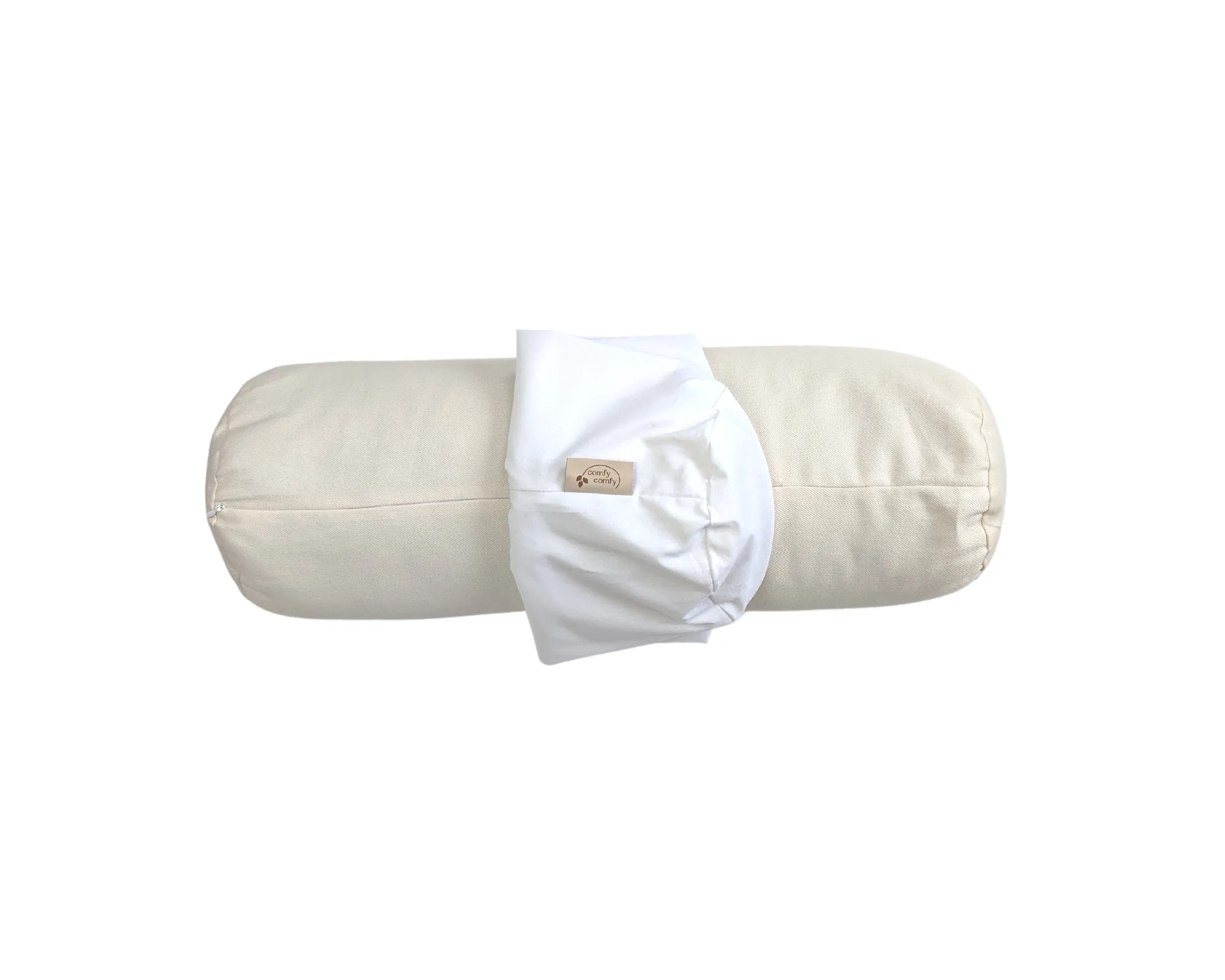 Ergonomic ComfyNeck Plus Side Sleeper Pillow with Organic Buckwheat Hulls and Pillowcase